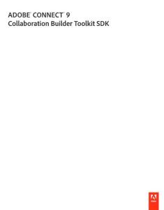 Adobe Connect 9 Collaboration Builder Toolkit SDK