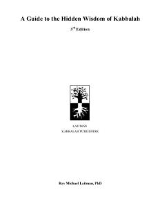 Dear Reader, - Kabbalah Media