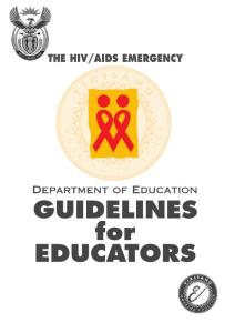Department of Education GUIDELINES for EDUCATORS