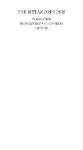 The Metamorphosis  Translation, Backgrounds and Contexts, Criticism-[Franz Kafka; Stanley Corngold (transl , ed )]