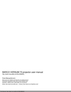 官方說明書巴日比VERSUM 70投影機用戶手冊
