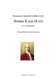 古典吉他 吉他谱 Classical guitar－D.Scarlatti--K 335, tr Stenroos 乐谱