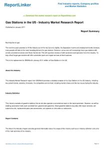 Gas Stations in the US - Industry Market Research Report