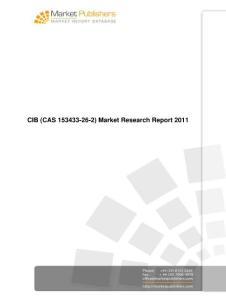 CIB CAS 153433-26-2 Market Research Report 2011
