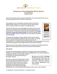 Consensus Groundhog Decade for Stocks