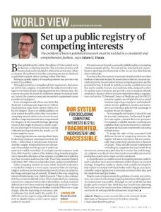 Set up a public registry of competing interests-nature-2016-5-5