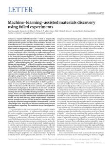 Machine-learning-assisted materials discovery using failed experiments-nature-2016-5-5