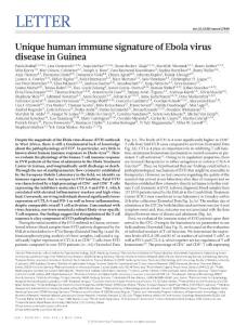 Unique human immune signature of Ebola virus disease in Guinea