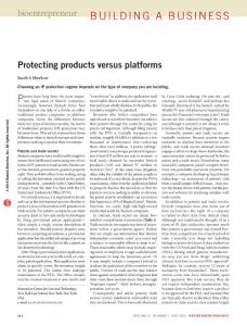 nbt.3553-Protecting products versus platforms