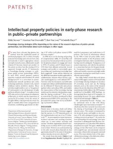 nbt.3562-Intellectual property policies in early-phase research in public–private partnerships