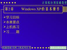 计算机应用基础教程课件：第02课 Windows XP的基本操作