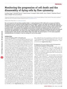 nprot.2016.028-Monitoring the progression of cell death and the disassembly of dying cells by flow cytometry
