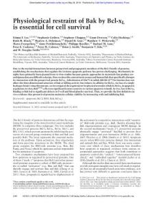 Genes Dev.-2016-Lee-1240-50-Physiological restraint of Bak by Bcl-xL is essential for cell survival