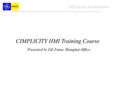 CIMPLICITY培训教程(青藏发电机组)