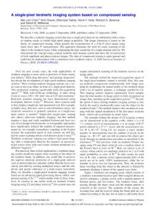 A single-pixel terahertz imaging system based on compressive sensing