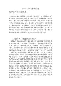 城管局上半年目标情况汇报(完整版）