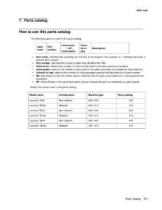 7. Parts catalog How to use this parts catalog