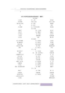 2013年声乐定级考试规定曲目(春季)