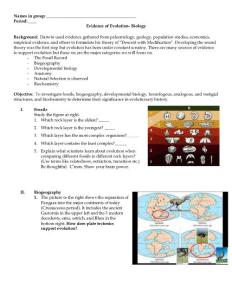 Evidence of Evolution - cusd80.com