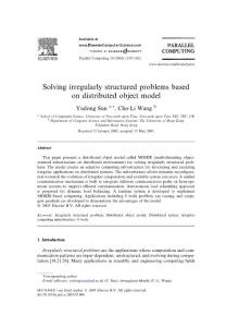 Solving irregularly structured problems based on distributed…