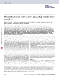 nsmb.3241-Direct observation of DNA threading in flap endonuclease complexes
