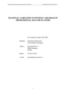 SEASONAL VARIATION IN FITNESS VARIABLES IN PROFESSIONAL ...