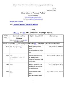 Observations on Tenses in Observations on Tenses in ...