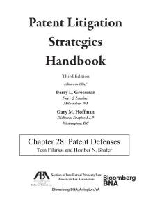 Patent litigation strategies handbook