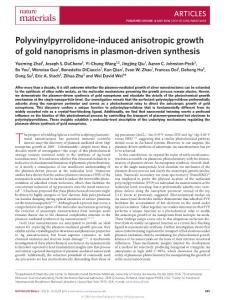 nmat4683-Polyvinylpyrrolidone-induced anisotropic growth of gold nanoprisms in plasmon-driven synthesis