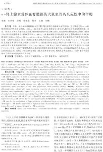 α腎上腺素受體在脊髓損傷大鼠血管高反應(yīng)性中的作用