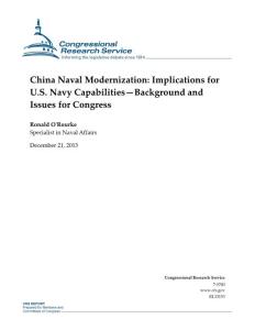 China Naval Modernization Implications for U.S. Navy Capabilities