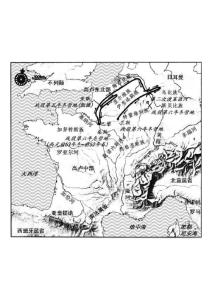 古罗马地图：凯撒高卢战役第六年