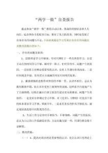 两学一做-自查报告