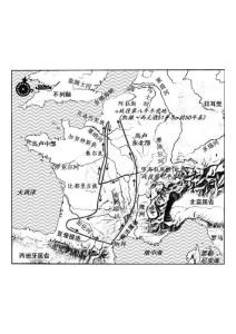 古罗马地图：凯撒高卢战役第八年