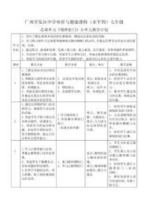 初一年级足球教案(公开课)