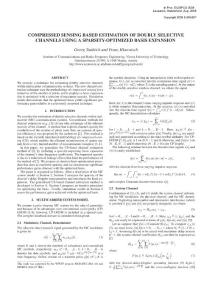 Compressed sensing based estimation of doubly selective channels using a sparsity-optimized basis expansion