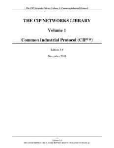 Common Industrial Protocol (CIP™)