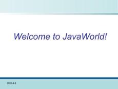 ★Welcome to JavaWorld_01
