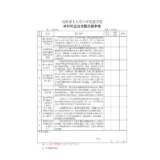 畢業論文各類表格及格式模板