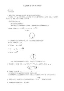 物理高考知識(shí)點(diǎn)總匯