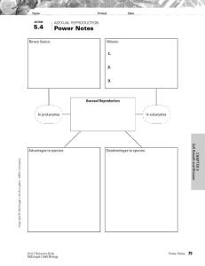 SECTION ASEXUAL REPRODUCTION 5.4 Power No tes