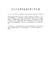 鄉人大代表聽取派出所工作匯報