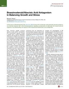 Developmental Cell-2016-Brassinosteroid-Abscisic Acid Antagonism in Balancing Growth and Stress