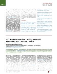 Developmental Cell-2016-You Are What You Eat- Linking Metabolic Asymmetry and Cell Fate Choice