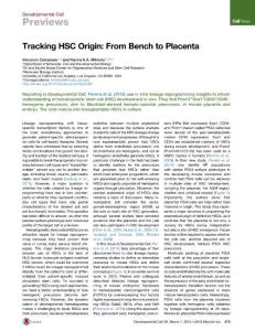 Developmental Cell-2016-Tracking HSC Origin- From Bench to Placenta