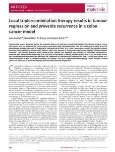 nmat4707-Local triple-combination therapy results in tumour regression and prevents recurrence in a colon cancer model