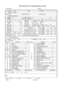 四川省机动车环检预检记录