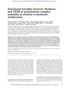 Genes Dev.-2016-Eychenne-2119-32-Functional interplay between Mediator and TFIIB in preinitiation complex assembly in relation to promoter architecture