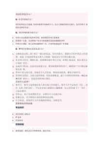 项目经理经验