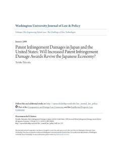 Patent Infringement Damages in Japan and the United States...